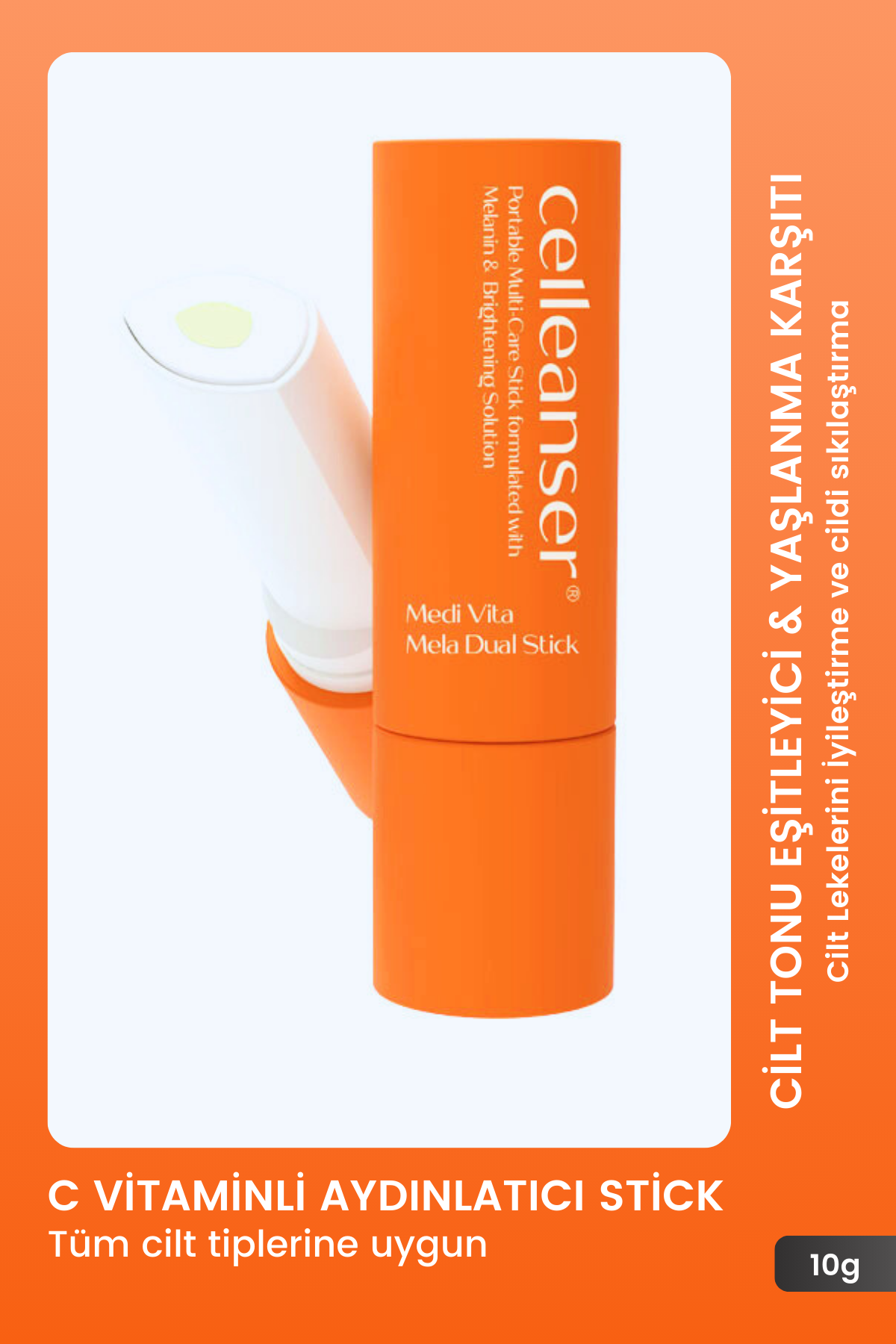 Celleanser Medi Vita Mela Dual Stick: Brightening Skin Care Stick with Patented Content