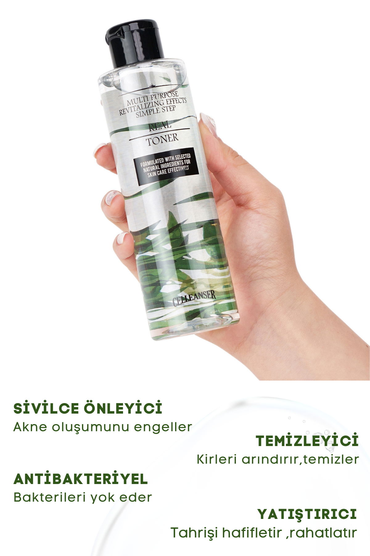 Celleanser Tea Tree Toner 200 ml - Natural Acne and Blackhead Cleanser
