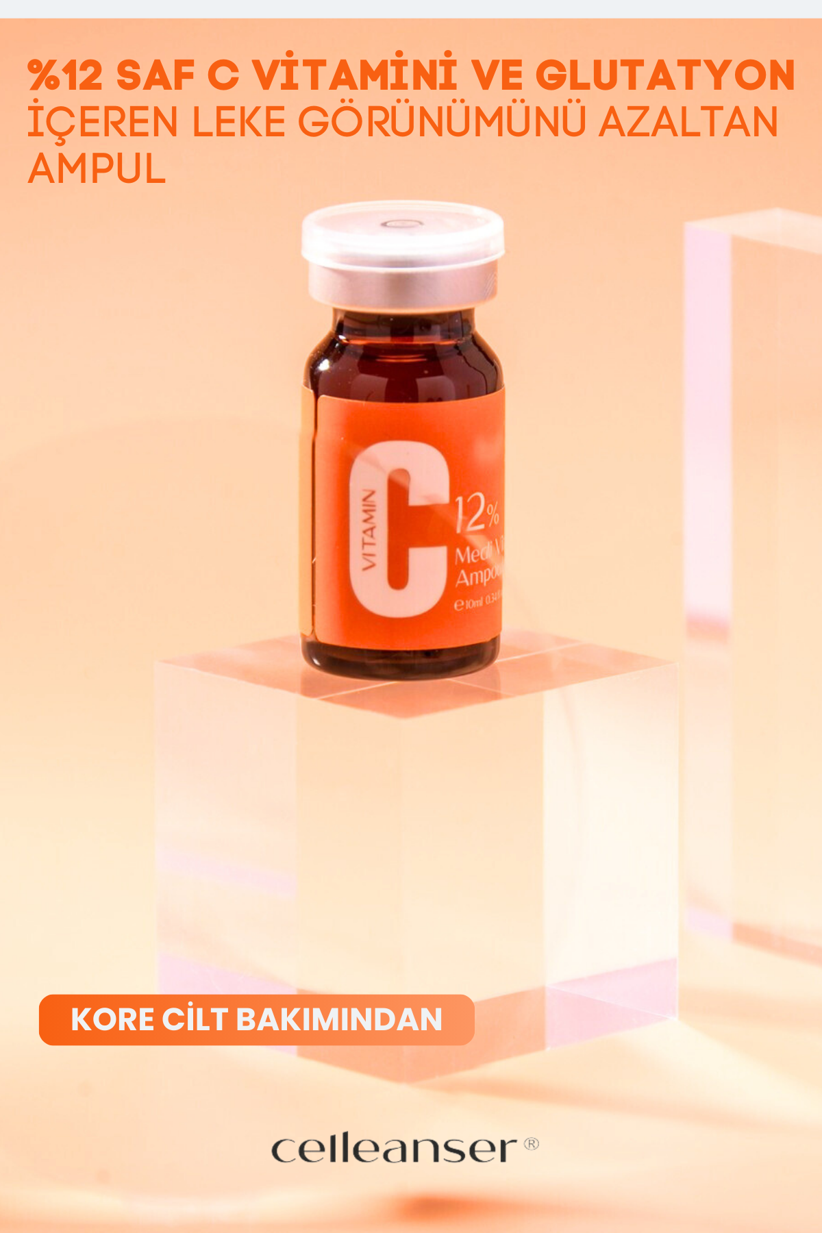 Celleanser Medi Vita Ampoule: Anti-Stain Ampoule with 12% Ascorbic Acid