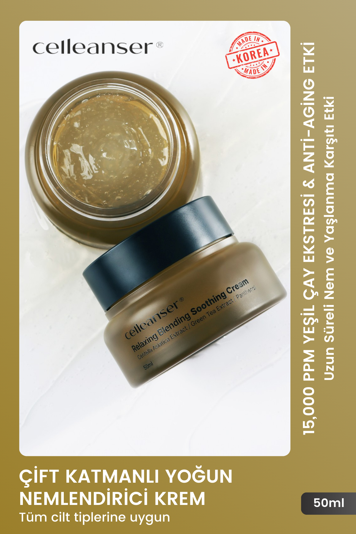 Celleanser Double Layer Moisturizer: Relaxing Blending Soothing Cream