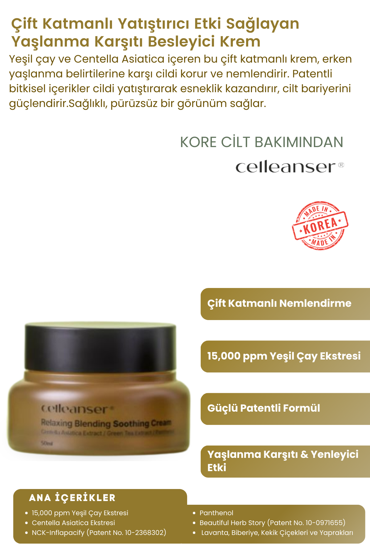 Celleanser Double Layer Moisturizer: Relaxing Blending Soothing Cream