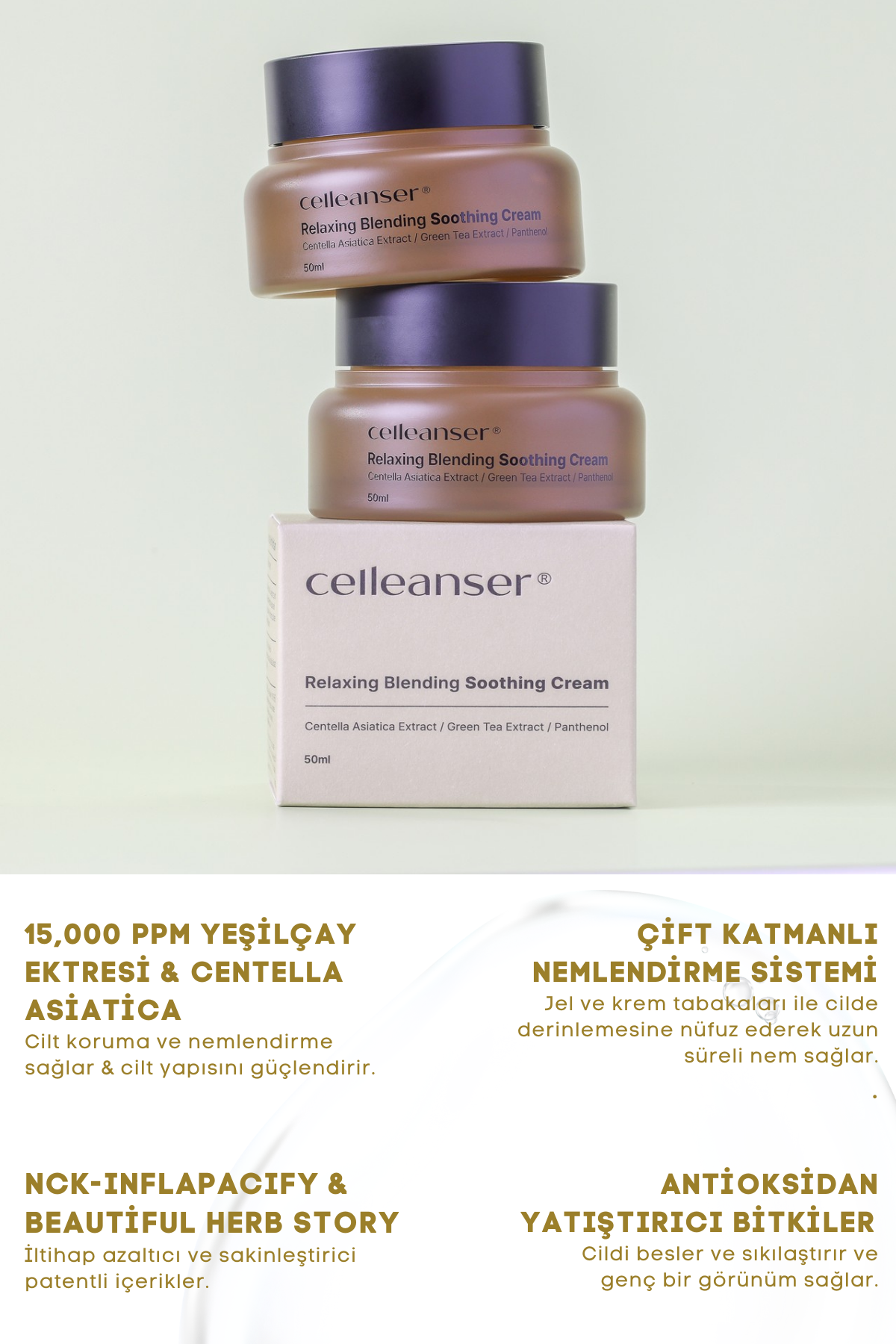 Celleanser Double Layer Moisturizer: Relaxing Blending Soothing Cream
