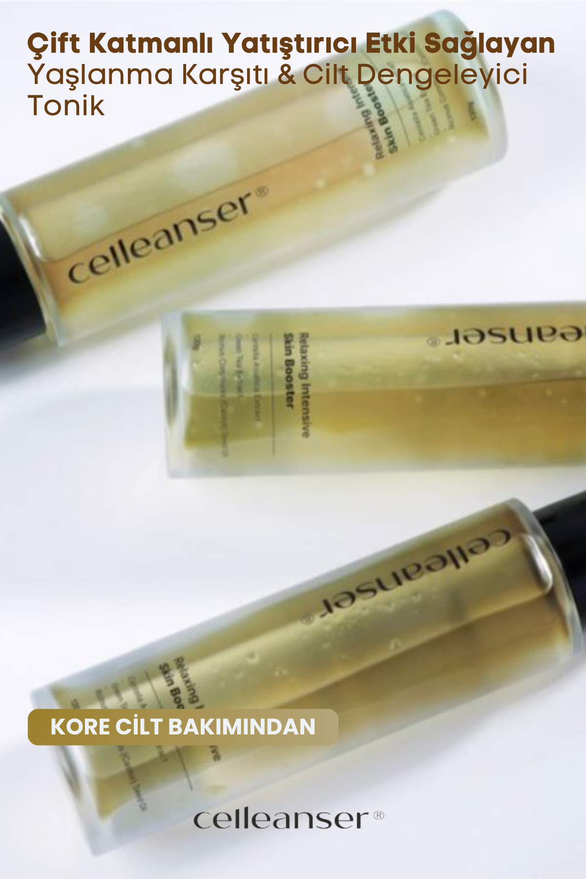 CELLEANSER Çift Katmanlı Yatıştırıcı Etki Sağlayan Yaşlanma Karşıtı Ve Cilt Dengeleyi Tonik Relaxing Intensive Skin Booster