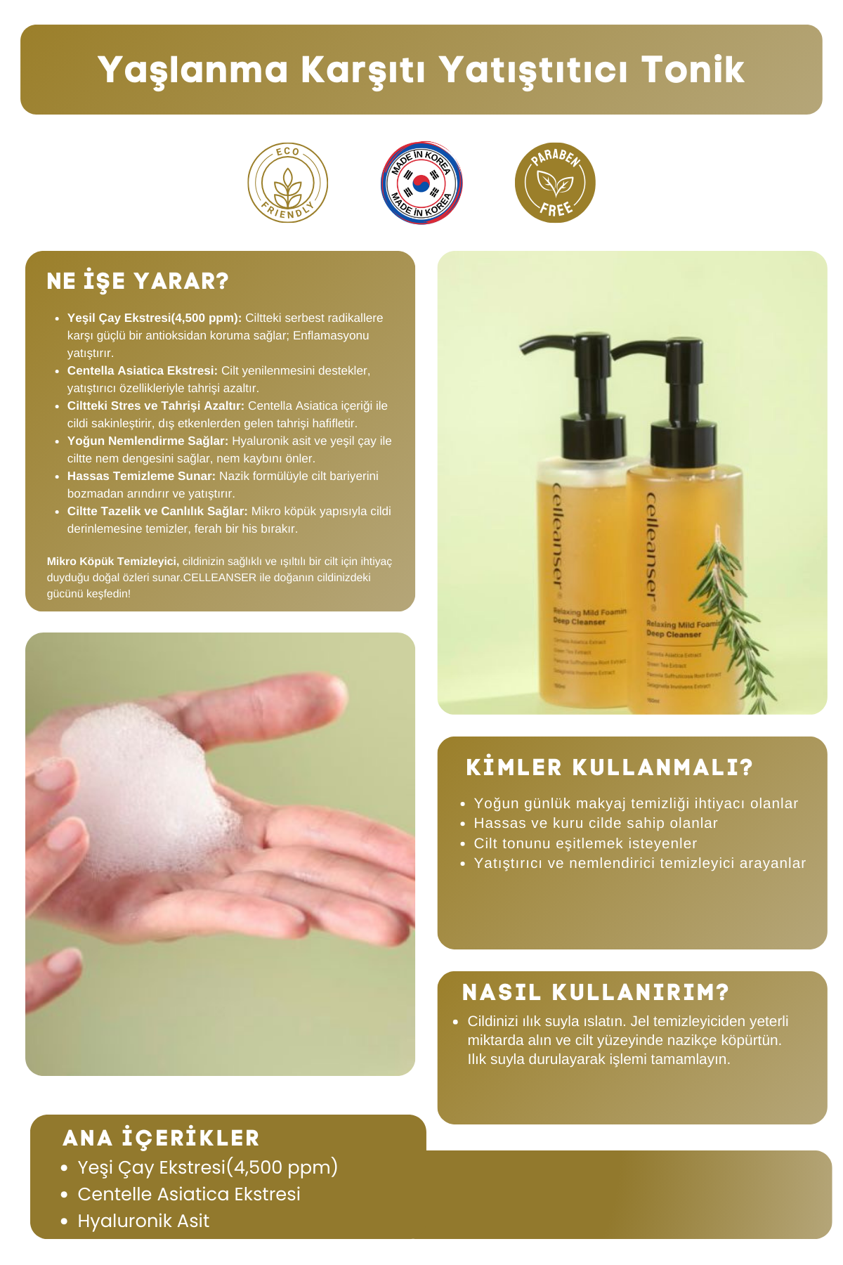 CELLEANSER Mikro Köpük Teknolojisi Ile Derinlemesine Temizlik Yapan Relaxing Mild Foaming Deep Cleanser