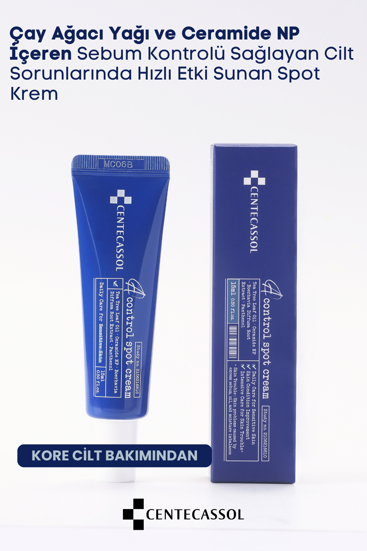 CENTECASSOL Çay Ağacı Yaprağı Özü İçeren Bariyer Güçlendirici, Nemlendirici, Günlük Bakım Kremi - A-Control Spot Krem