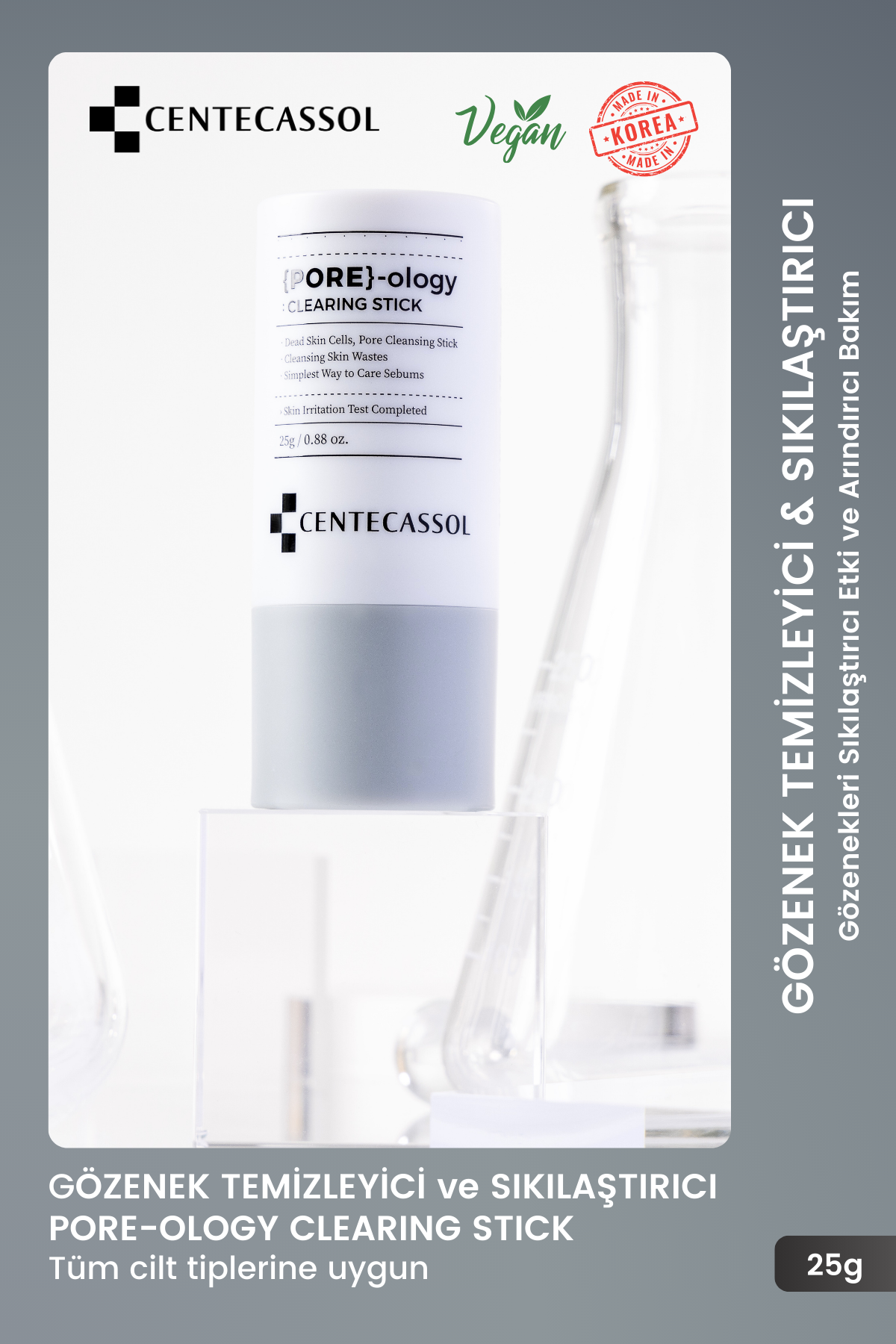 Centecassol Pore-ology Clearing Stick: Dead Skin Cell Exfoliating and Pore Purifying Stick