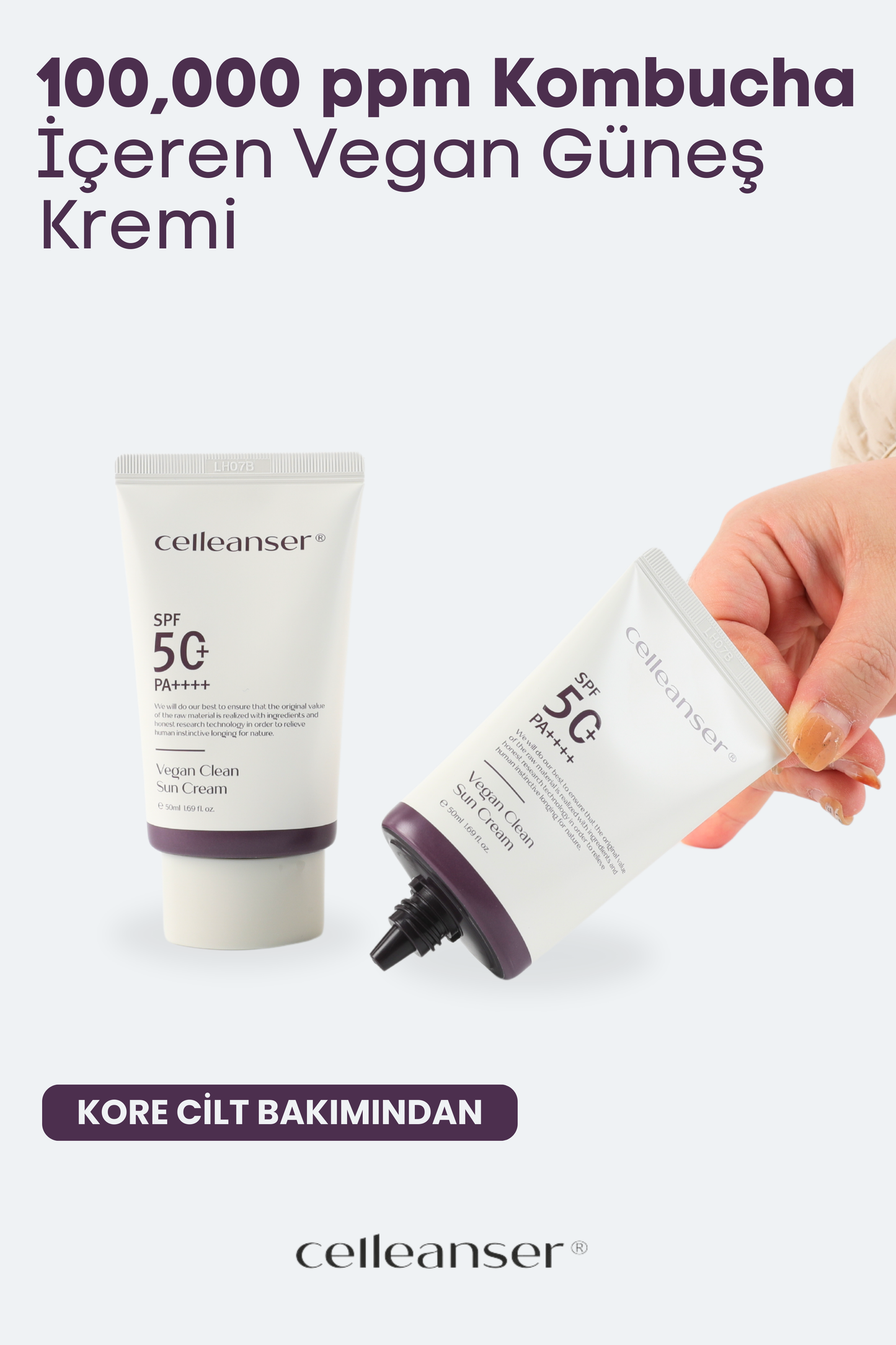 Celleanser Vegan Sunscreen with Kombucha PA++++ - Antioxidant and Moisturizer