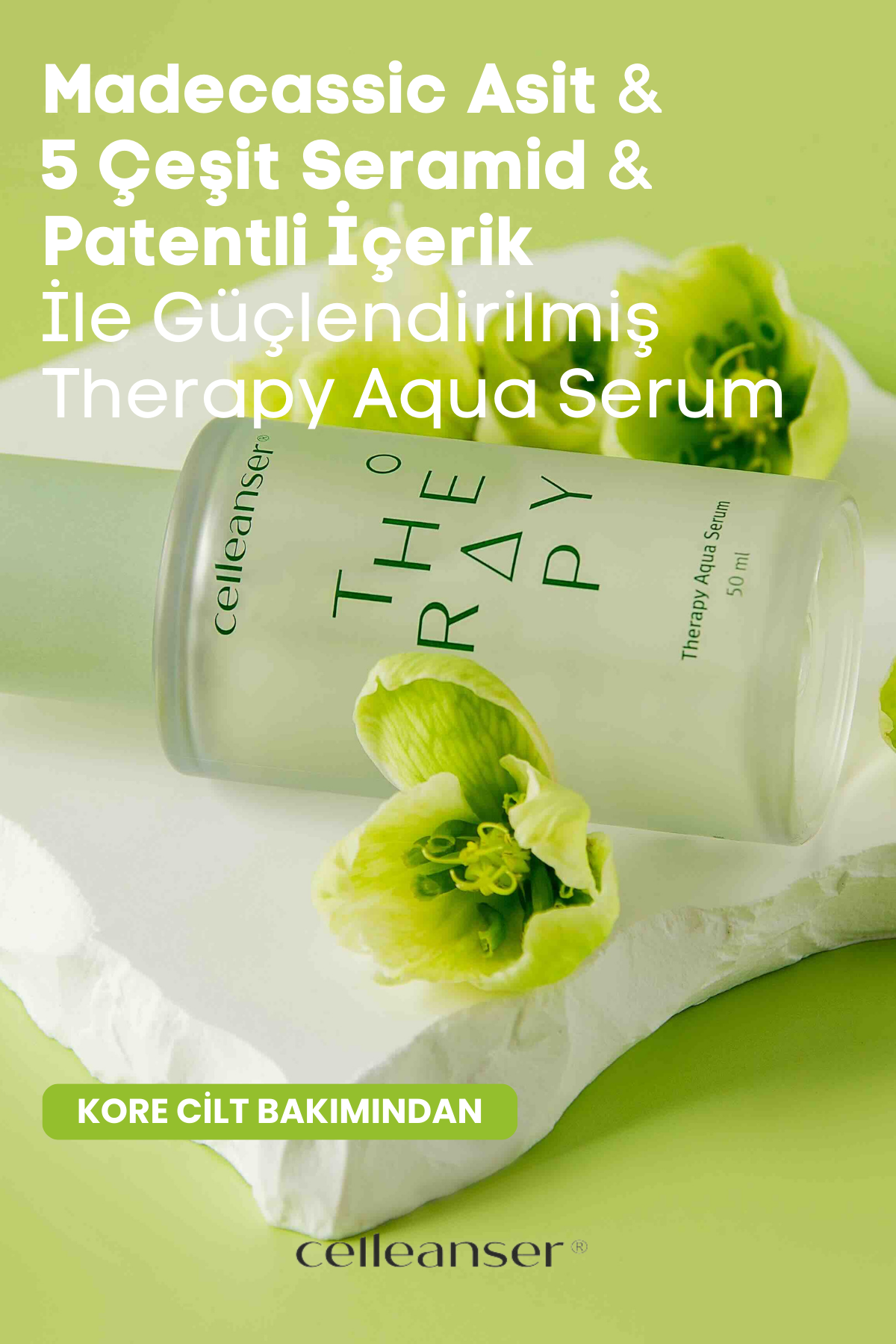 Madecassic Asit & 5 Çeşit Seramid İçeren Yatıştırıcı ve Nemlendirici Therapy Aqua Serum