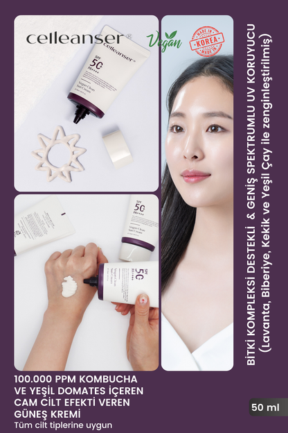 Celleanser Vegan Sunscreen with Kombucha PA++++ - Antioxidant and Moisturizer