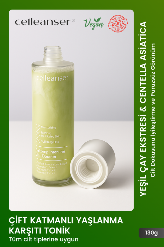 CELLEANSER Çift Katmanlı Yatıştırıcı Etki Sağlayan Yaşlanma Karşıtı Ve Cilt Dengeleyi Tonik Relaxing Intensive Skin Booster