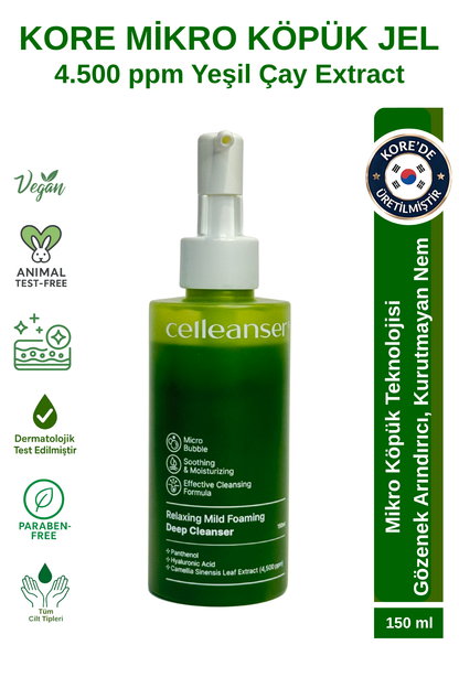 CELLEANSER Mikro Köpük Teknolojisi Ile Derinlemesine Temizlik Yapan Relaxing Mild Foaming Deep Cleanser