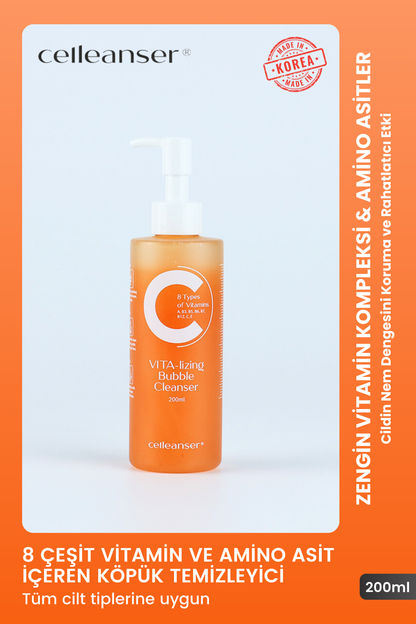 Celleanser Vita-lizing Bubble Cleanser: Foaming Skin Purifier with Vitamin Content