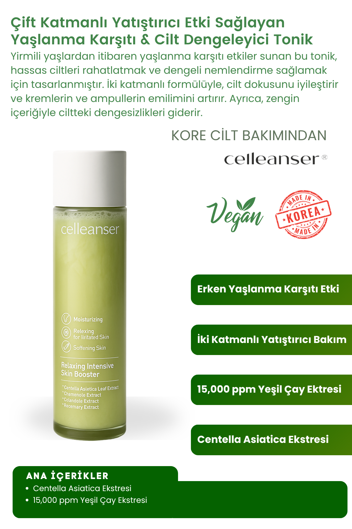 Celleanser Skin Barrier Strengthening Tonic: Relaxing Intensive Skin Booster