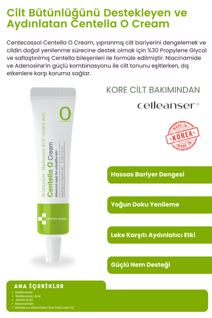 CENTECASSOL Centella O Cream - Yıpranmış Ciltler İçin TECA Kompleksli Yenileyici ve Aydınlatıcı Kore Onarım Kremi