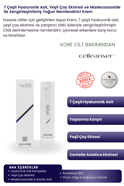 CELLEANSER Yaşlanma Karşıtı ve Nemlendirici Krem Hole In One Aqua Cream