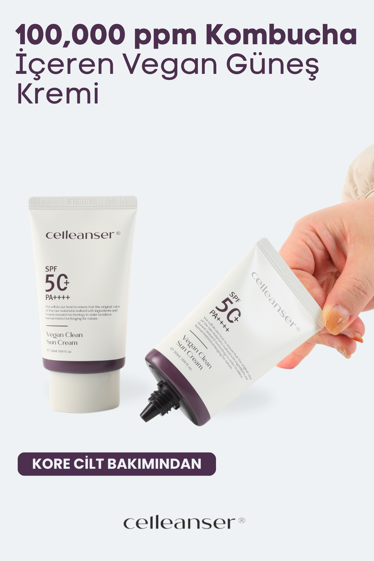 Celleanser Vegan Sunscreen with Kombucha PA++++ - Antioxidant and Moisturizer