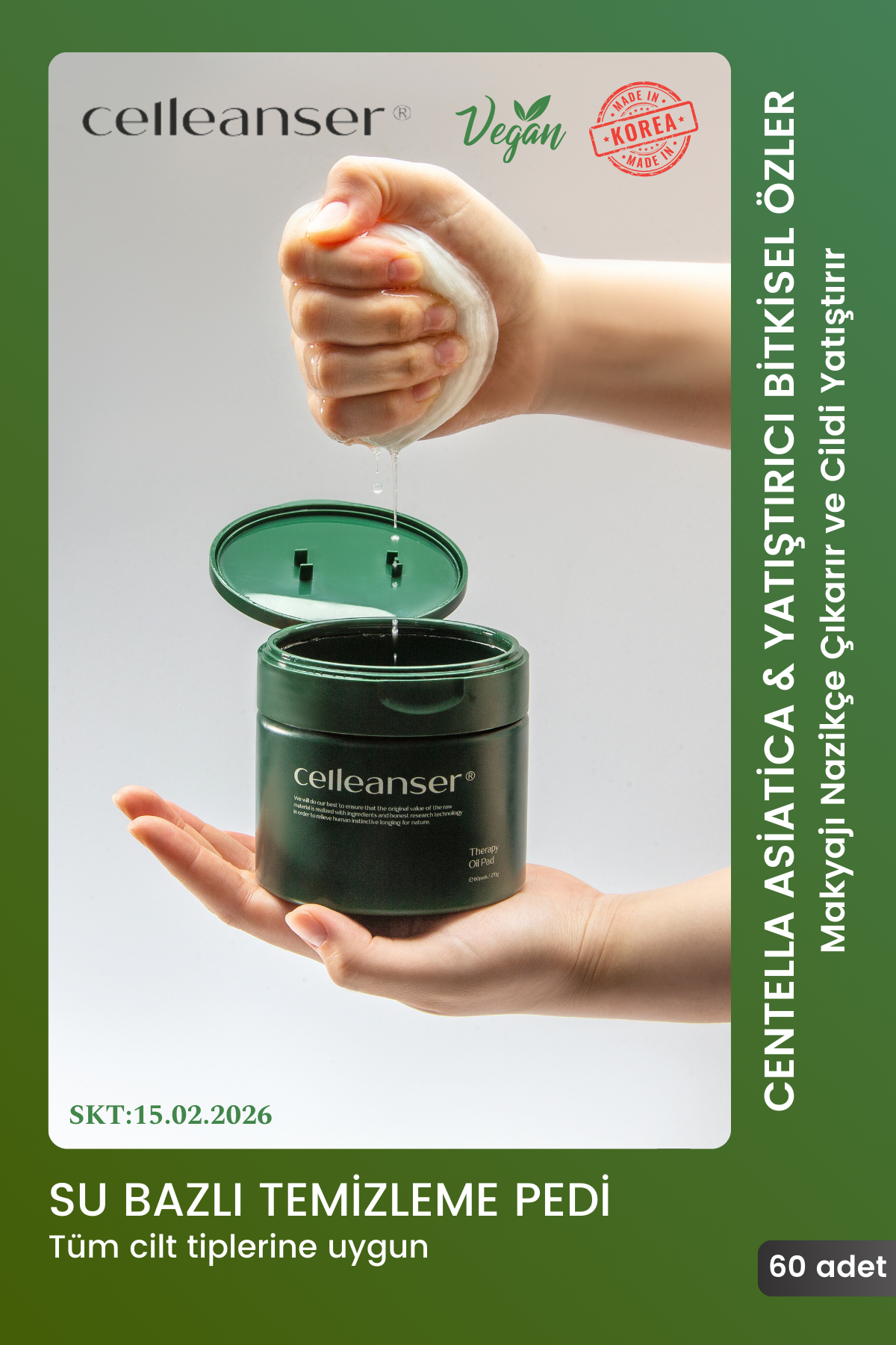 Celleanser Water Based Cleansing Oil Pad - Fast Makeup Remover