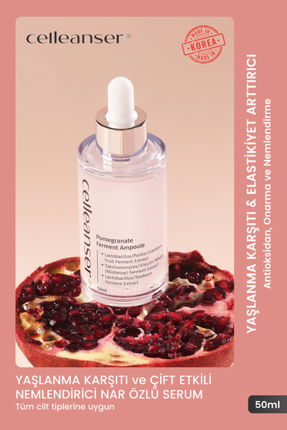 Celleanser Pomegranate Fermentation Ampoule - Deep Moisturizing and Skin Strengthening