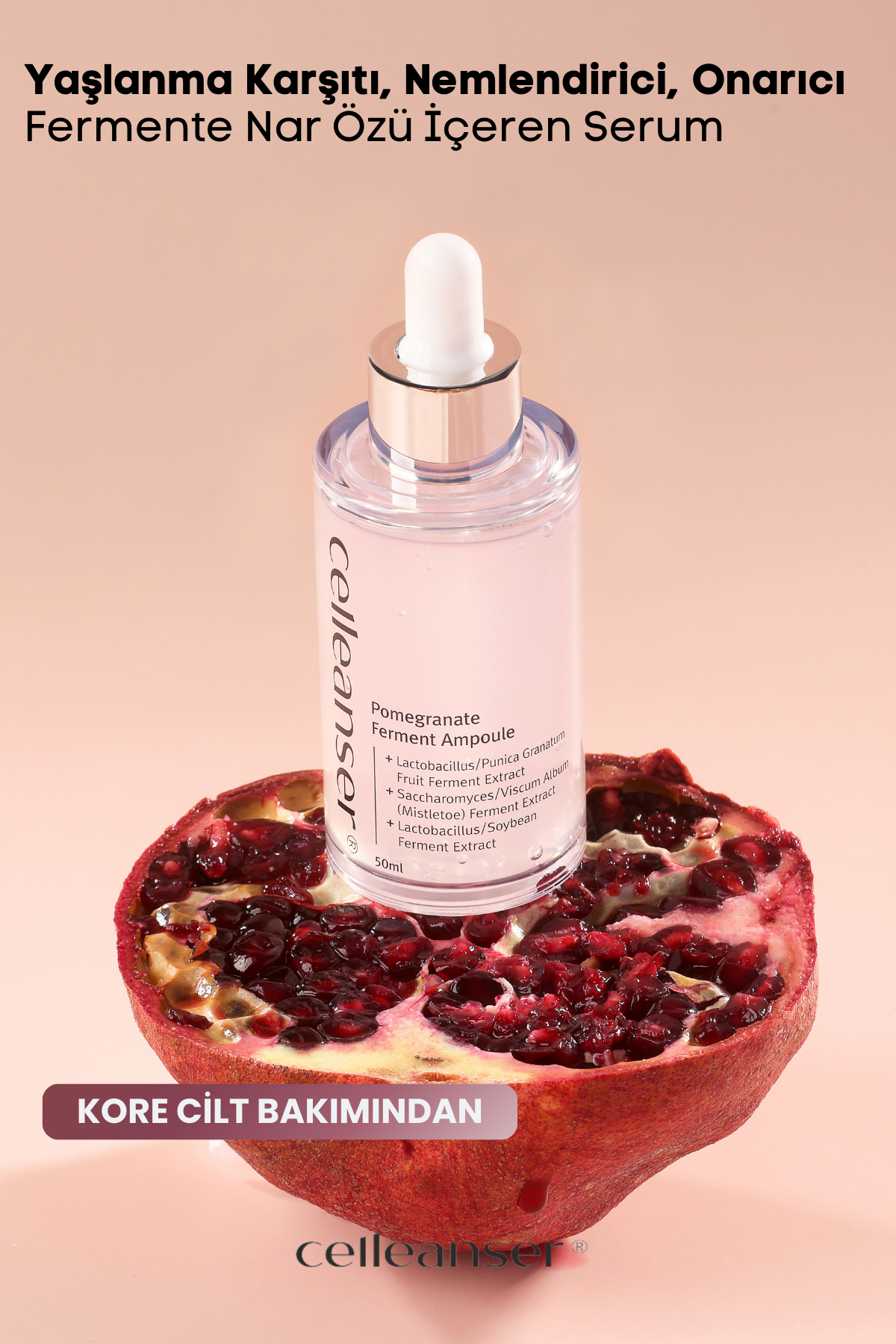 Celleanser Pomegranate Fermentation Ampoule - Deep Moisturizing and Skin Strengthening