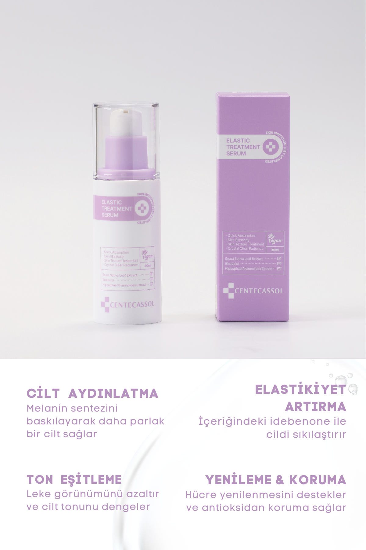 CENTECASSOL Esnek ve Işıltılı Bir Cilt: Elastic Treatment Serum ile Anında Sıkılaştırıcı Etki