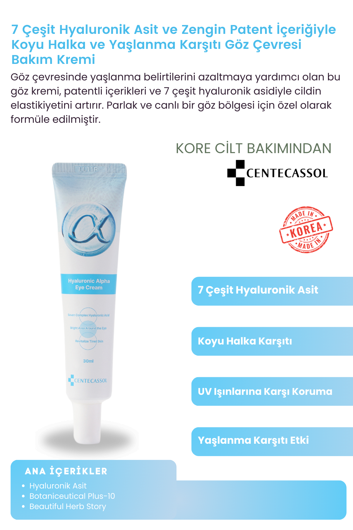 Centecassol Eye Contour Special Care: Lively Looks with Hyaluronic Alpha Eye Cream