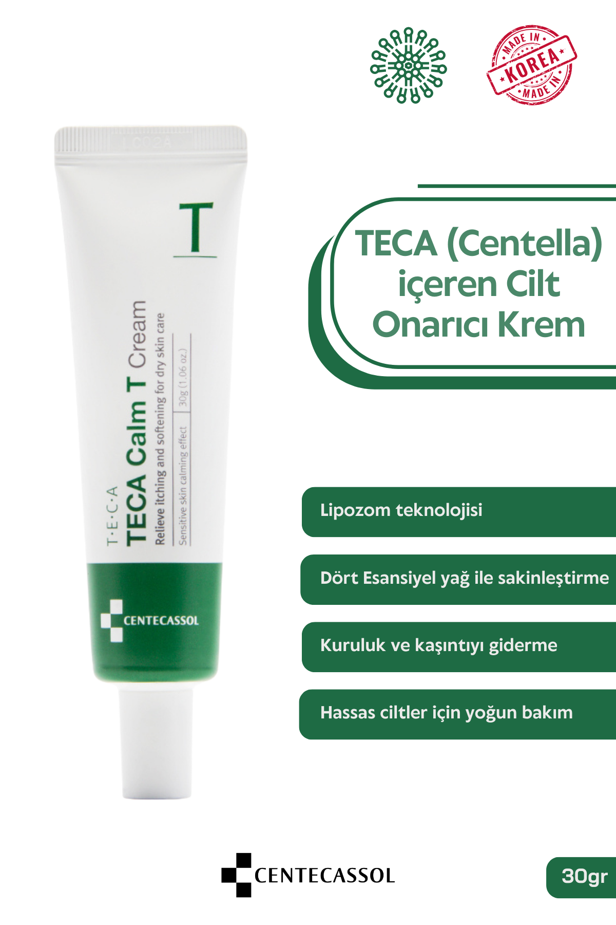 Barier Repair Cream with Centecassol Teca (Centella) 30 ml