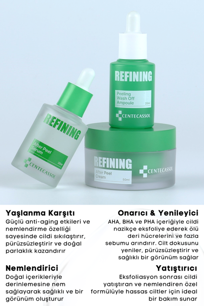 CENTECASSOL Yaşlanma Karşıtı & Yenileyici & Onarıcı & Yatıştırıcı Refining Peeling Bakım Seti