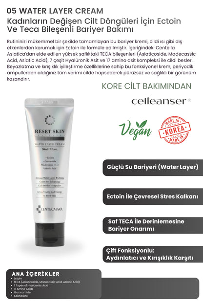 CENTECASSOL Reset Skin Kit 5’li Kore Cilt Bakım Seti – Ampul ve Nemlendirici Krem Seti