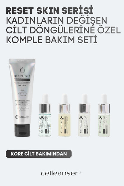 CENTECASSOL Reset Skin Kit 5’li Kore Cilt Bakım Seti – Ampul ve Nemlendirici Krem Seti