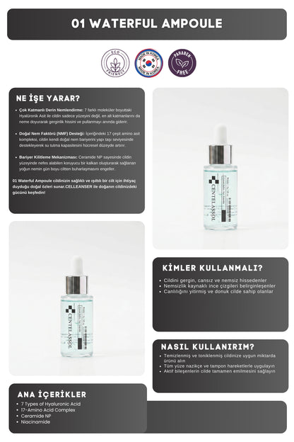 CENTECASSOL Reset Skin Kit 5’li Kore Cilt Bakım Seti – Ampul ve Nemlendirici Krem Seti