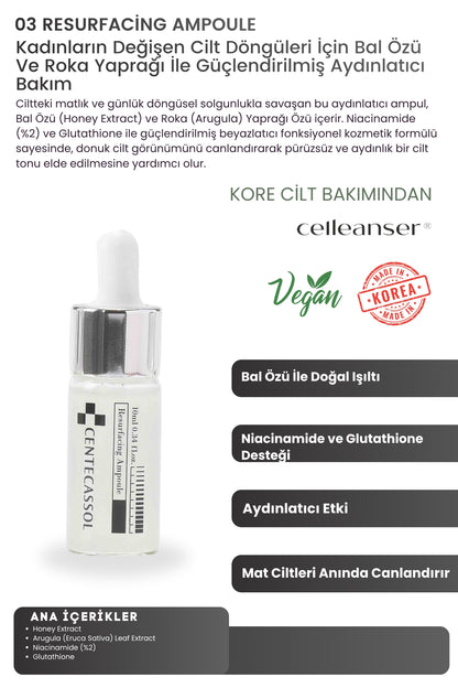 CENTECASSOL Reset Skin Kit 5’li Kore Cilt Bakım Seti – Ampul ve Nemlendirici Krem Seti