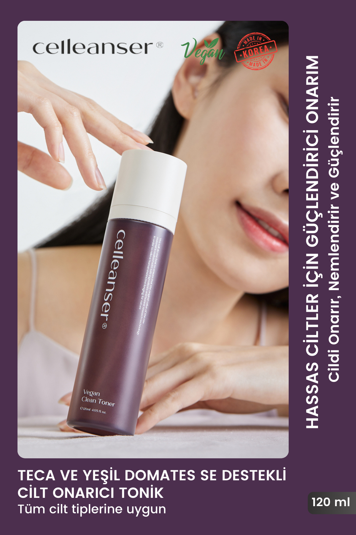 Celleanser Soothing Repair Vegan Toner 120 ml